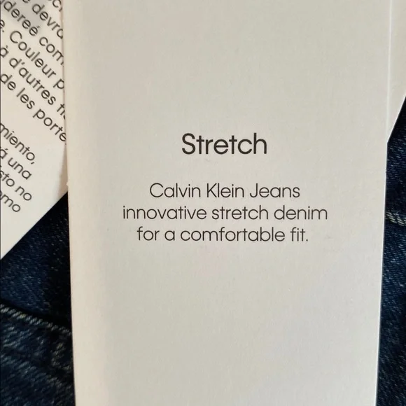 Calvin Klein Slim Straight Leg high waisted dark denim Jeans Women’s Size 18 - Picture 10 of 12